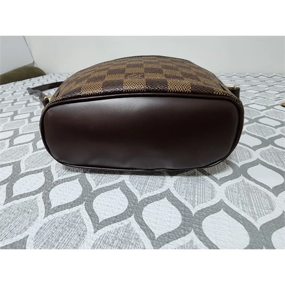 Authentic Louis Vuitton Damier Ebene Ipanema PM Crossbody Bag Brown